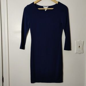 ‼ Forever 21 body mini dress navy blue 3/4 sleeve